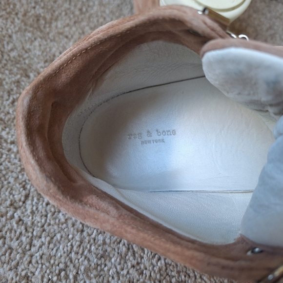 Rag & Bone Womens Kent Mid Top Tan Suede Sneakers Lace Up Size 36.5 (6.5) - Picture 7 of 9